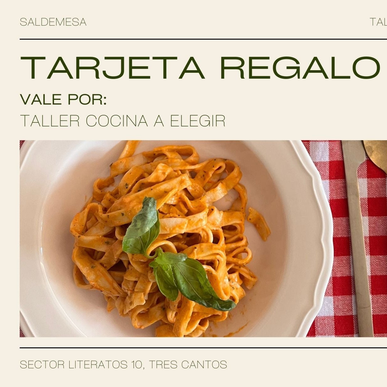 Tarjeta regalo taller